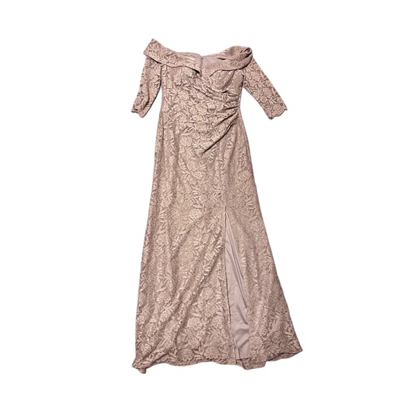 NWT Oleg Cassini Off the Shoulder Gown - Picture 3 of 5